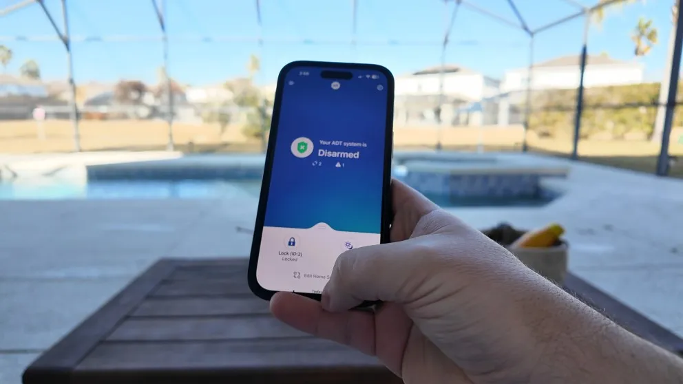 ADT app showing armed notification