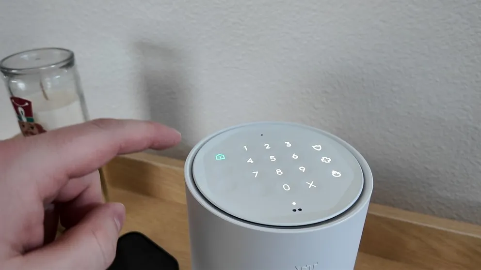 ADT base station touchpad keypad closeup