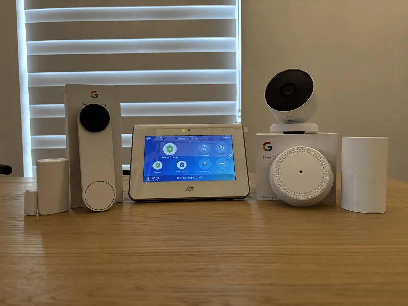 ADT product lineup including sensors and cameras