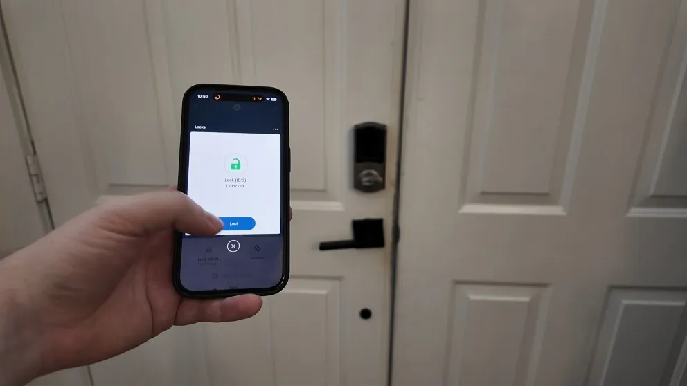 ADT smart lock controlled from app