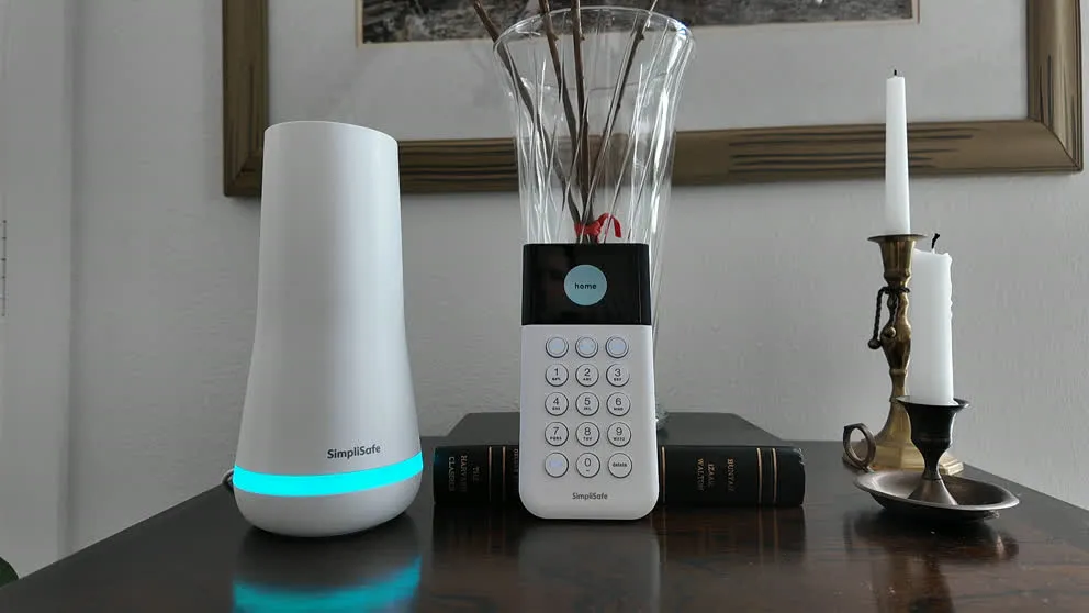 SimpliSafe base station and keypad side by side