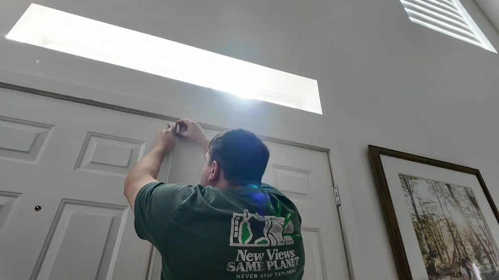 Installing contact sensor on front door