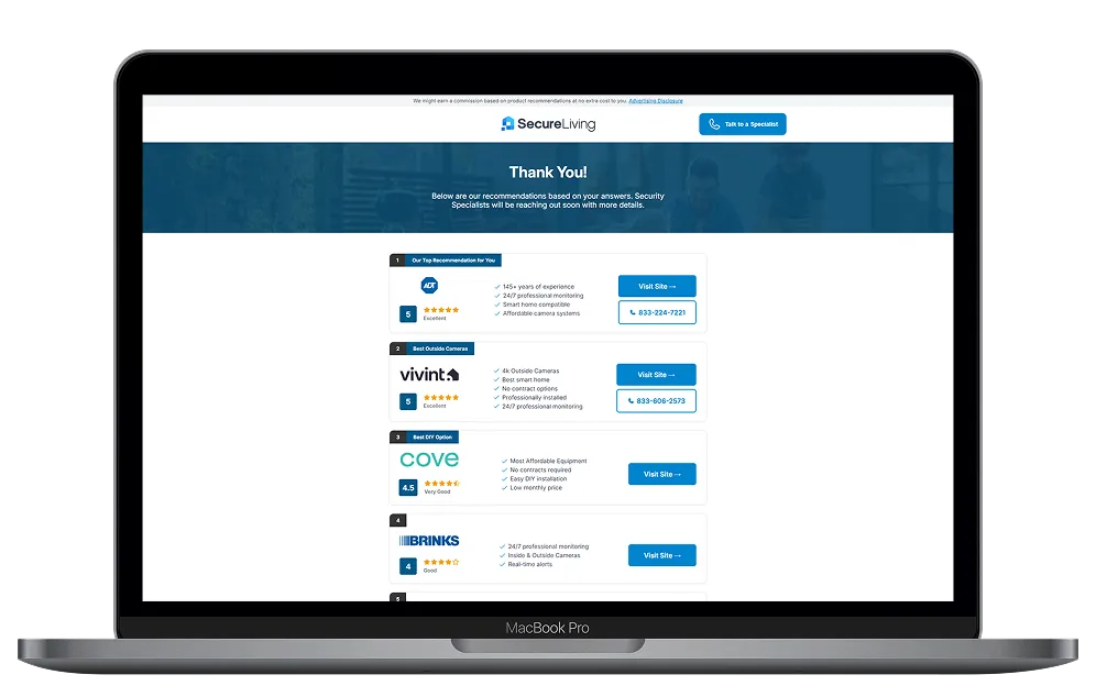 Security Match quiz mockup