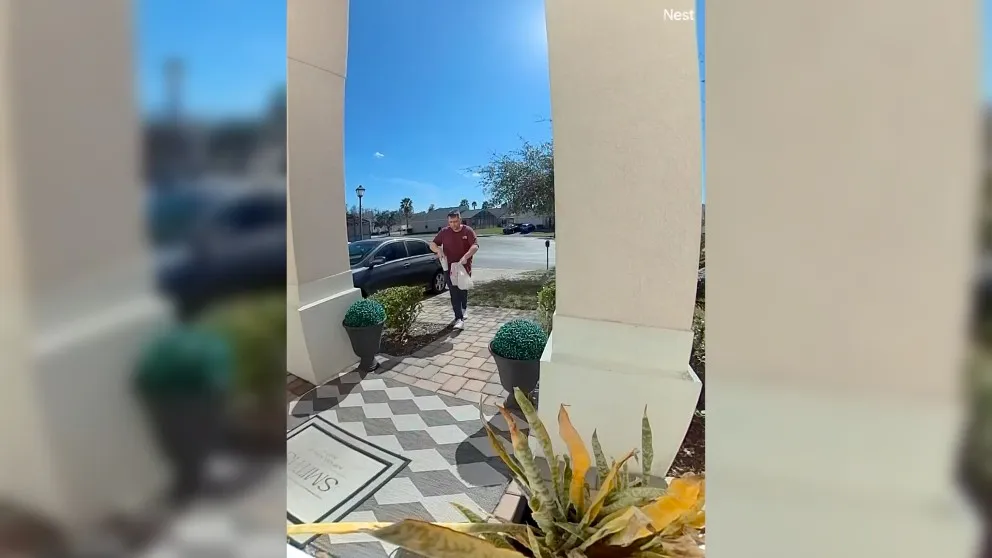 ADT Nest doorbell camera daytime footage