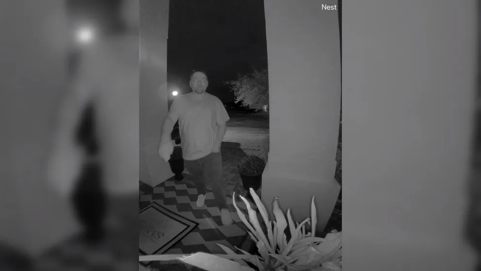 Nest doorbell camera night vision footage