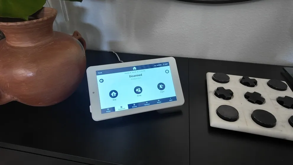 Cove touchscreen panel disarmed and ready to arm