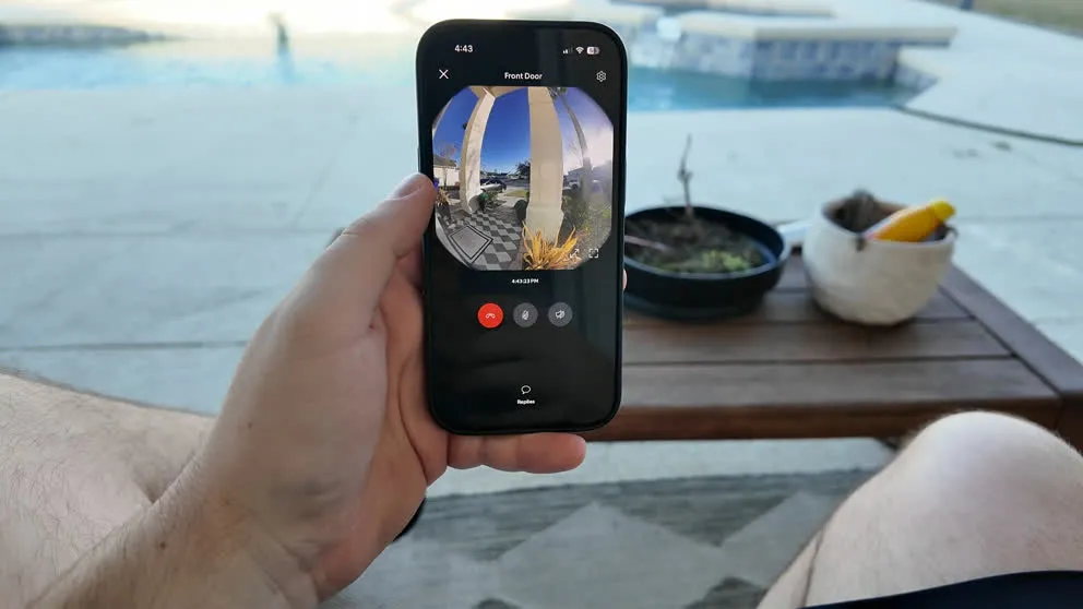 Ring app live doorbell camera view