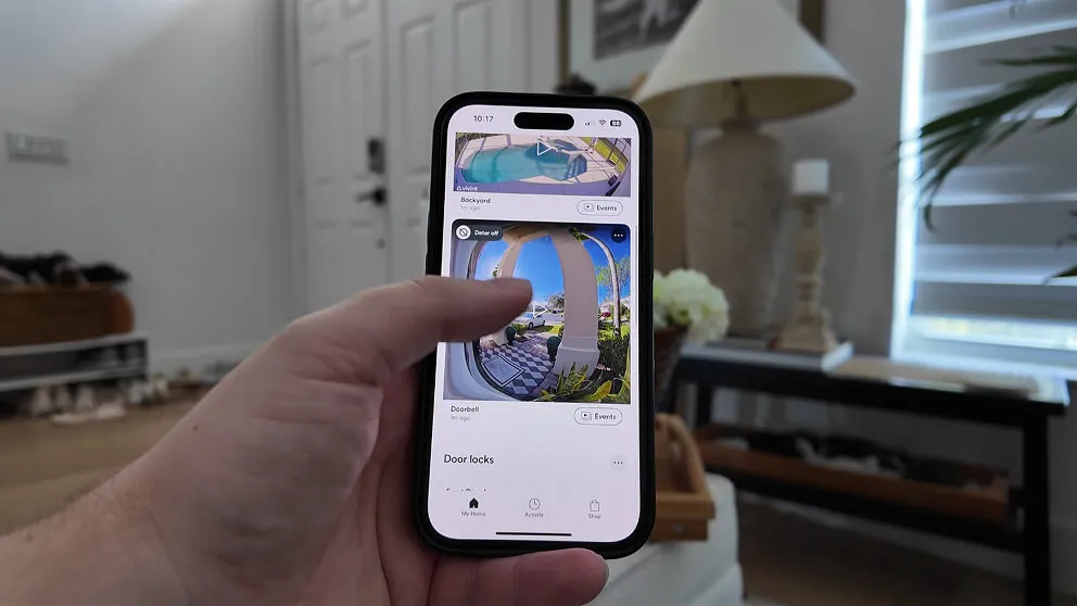 Viewing cameras in the Vivint app