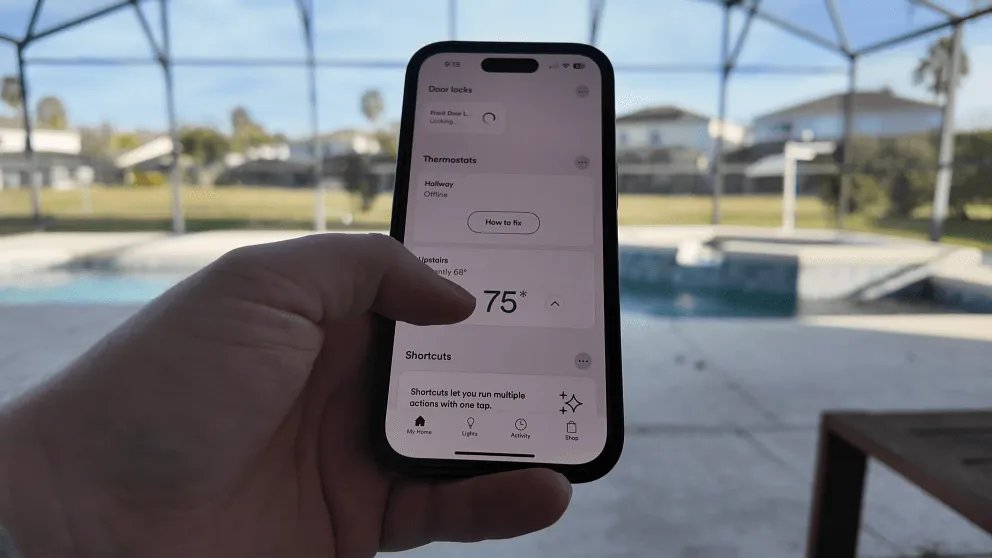 Controlling Nest thermostat from Vivint app