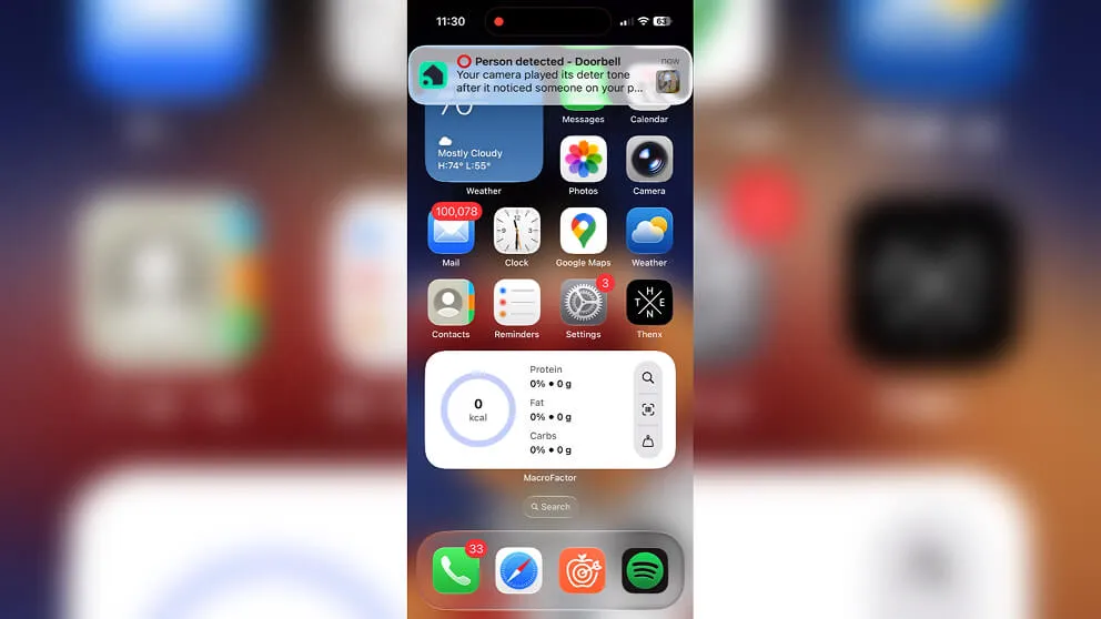 Vivint app deter mode notification alert