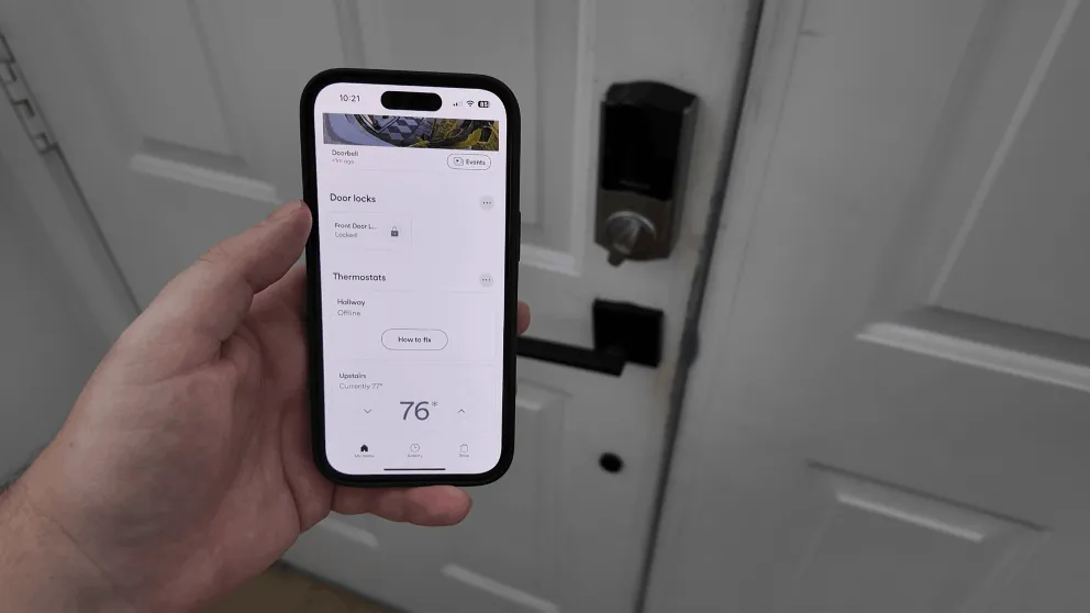 Locking Door From the Vivint
App