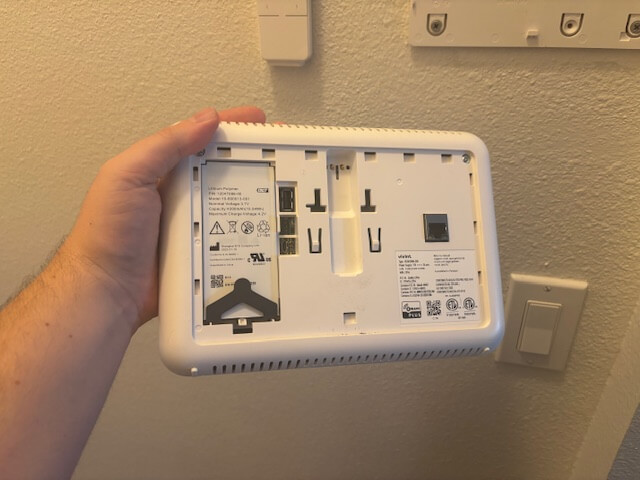 back of vivint panel