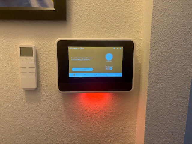 armed vivint alarm panel